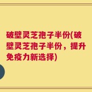 破壁灵芝孢子半份(破壁灵芝孢子半份，提升免疫力新选择)