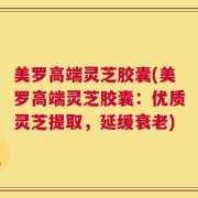 美罗高端灵芝胶囊(美罗高端灵芝胶囊：优质灵芝提取，延缓衰老)