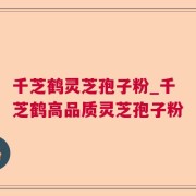 千芝鹤灵芝孢子粉_千芝鹤高品质灵芝孢子粉