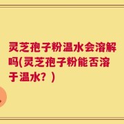 灵芝孢子粉温水会溶解吗(灵芝孢子粉能否溶于温水？)