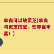 羊肉可以放灵芝(羊肉与灵芝搭配，营养更丰富！)