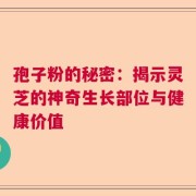 孢子粉的秘密：揭示灵芝的神奇生长部位与健康价值