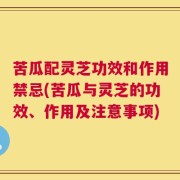 苦瓜配灵芝功效和作用禁忌(苦瓜与灵芝的功效、作用及注意事项)