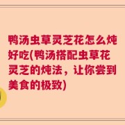 鸭汤虫草灵芝花怎么炖好吃(鸭汤搭配虫草花灵芝的炖法，让你尝到美食的极致)