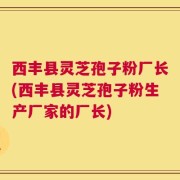 西丰县灵芝孢子粉厂长(西丰县灵芝孢子粉生产厂家的厂长)