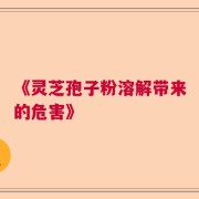 《灵芝孢子粉溶解带来的危害》