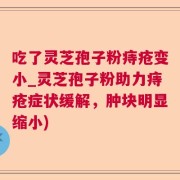 吃了灵芝孢子粉痔疮变小_灵芝孢子粉助力痔疮症状缓解，肿块明显缩小)