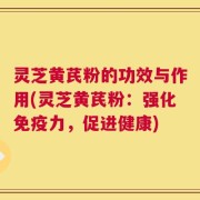 灵芝黄芪粉的功效与作用(灵芝黄芪粉：强化免疫力，促进健康)