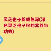 灵芝孢子粉颜色深(深色灵芝孢子粉的营养与功效)