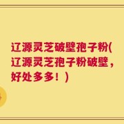 辽源灵芝破壁孢子粉(辽源灵芝孢子粉破壁，好处多多！)