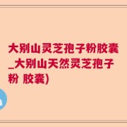 大别山灵芝孢子粉胶囊_大别山天然灵芝孢子粉 胶囊)