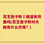 灵芝孢子粉対脑溜有效果吗(灵芝孢子粉对大脑有什么作用？)