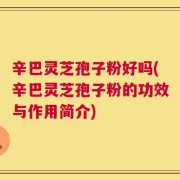 辛巴灵芝孢子粉好吗(辛巴灵芝孢子粉的功效与作用简介)