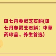 田七丹参灵芝石斛(田七丹参灵芝石斛：中草药珍品，养生首选)