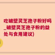 吃破壁灵芝孢子粉好吗_破壁灵芝孢子粉的益处与食用建议)
