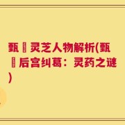 甄嬛灵芝人物解析(甄嬛后宫纠葛：灵药之谜)