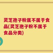 灵芝孢子粉属不属于食品(灵芝孢子粉不属于食品分类)