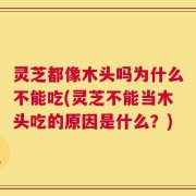 灵芝都像木头吗为什么不能吃(灵芝不能当木头吃的原因是什么？)