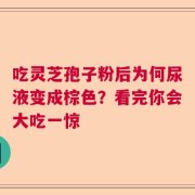 吃灵芝孢子粉后为何尿液变成棕色？看完你会大吃一惊