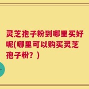 灵芝孢子粉到哪里买好呢(哪里可以购买灵芝孢子粉？)