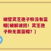 破壁灵芝孢子粉没有蓝帽(破解谜团！灵芝孢子粉无需蓝帽？)