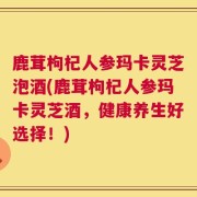 鹿茸枸杞人参玛卡灵芝泡酒(鹿茸枸杞人参玛卡灵芝酒，健康养生好选择！)