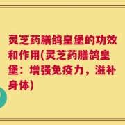 灵芝药膳鸽皇堡的功效和作用(灵芝药膳鸽皇堡：增强免疫力，滋补身体)