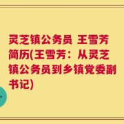 灵芝镇公务员 王雪芳简历(王雪芳：从灵芝镇公务员到乡镇党委副书记)