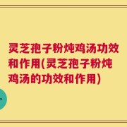 灵芝孢子粉炖鸡汤功效和作用(灵芝孢子粉炖鸡汤的功效和作用)