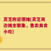 灵芝附近摆摊(灵芝周边摊主聚集，售卖美食小吃)