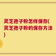 灵芝孢子粉怎样保存(灵芝孢子粉的保存方法)