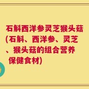 石斛西洋参灵芝猴头菇(石斛、西洋参、灵芝、猴头菇的组合营养  保健食材)