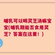 哺乳可以喝灵芝汤嘛宝宝(哺乳期能否食用灵芝？答案在这里！)