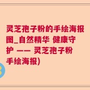 灵芝孢子粉的手绘海报图_自然精华 健康守护 —— 灵芝孢子粉手绘海报)