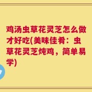 鸡汤虫草花灵芝怎么做才好吃(美味佳肴：虫草花灵芝炖鸡，简单易学)