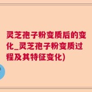 灵芝孢子粉变质后的变化_灵芝孢子粉变质过程及其特征变化)