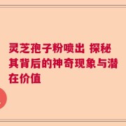 灵芝孢子粉喷出 探秘其背后的神奇现象与潜在价值