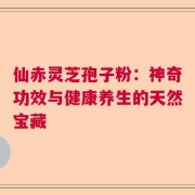 仙赤灵芝孢子粉：神奇功效与健康养生的天然宝藏