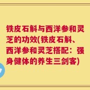 铁皮石斛与西洋参和灵芝的功效(铁皮石斛、西洋参和灵芝搭配：强身健体的养生三剑客)