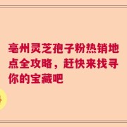 亳州灵芝孢子粉热销地点全攻略，赶快来找寻你的宝藏吧