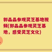 郭晶晶参观灵芝基地视频(郭晶晶参观灵芝基地，感受灵芝文化)
