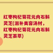 红枣枸杞菊花元肉石斛灵芝(滋补美容汤材，红枣枸杞菊花元肉石斛灵芝荟萃)