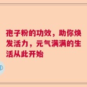 孢子粉的功效，助你焕发活力，元气满满的生活从此开始
