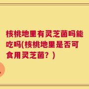 核桃地里有灵芝菌吗能吃吗(核桃地里是否可食用灵芝菌？)