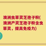 澳洲虫草灵芝孢子粉(澳洲产灵芝孢子粉含虫草灵，提高免疫力)