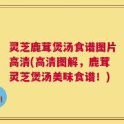 灵芝鹿茸煲汤食谱图片高清(高清图解，鹿茸灵芝煲汤美味食谱！)