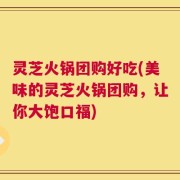 灵芝火锅团购好吃(美味的灵芝火锅团购，让你大饱口福)