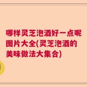 哪样灵芝泡酒好一点呢图片大全(灵芝泡酒的美味做法大集合)