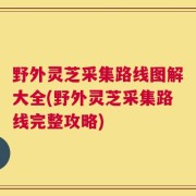 野外灵芝采集路线图解大全(野外灵芝采集路线完整攻略)