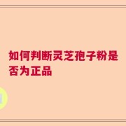 如何判断灵芝孢子粉是否为正品